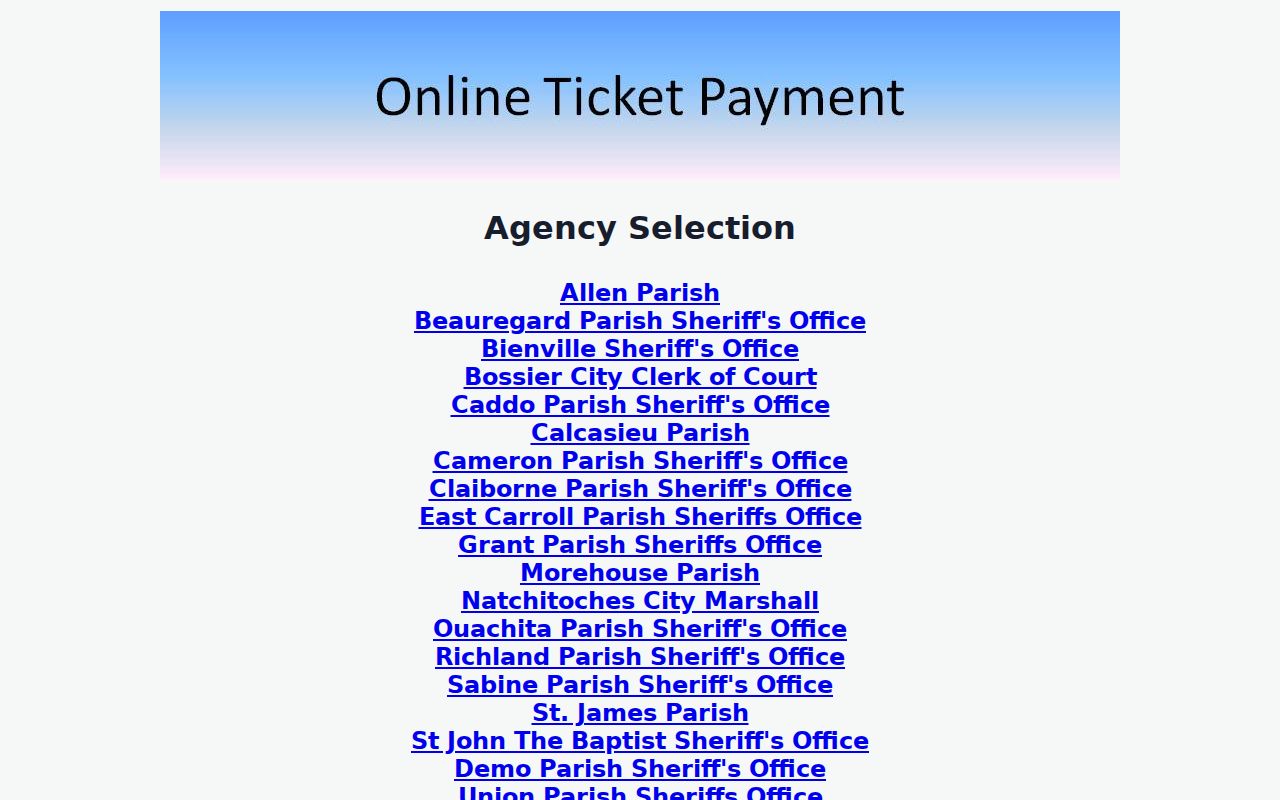 Official Sheriff-linked online traffic ticket payment service